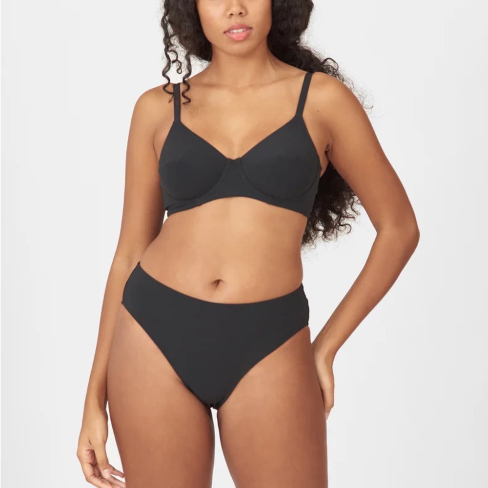 Araks black bikini top with tie back